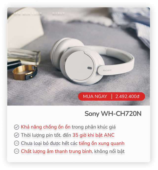 8 tai nghe không dây chụp tai tốt nhất 2024: Đồ Sony 4 năm tuổi vẫn được khen toàn diện, Bose chống ồn "đỉnh" chưa ai bằng- Ảnh 5.