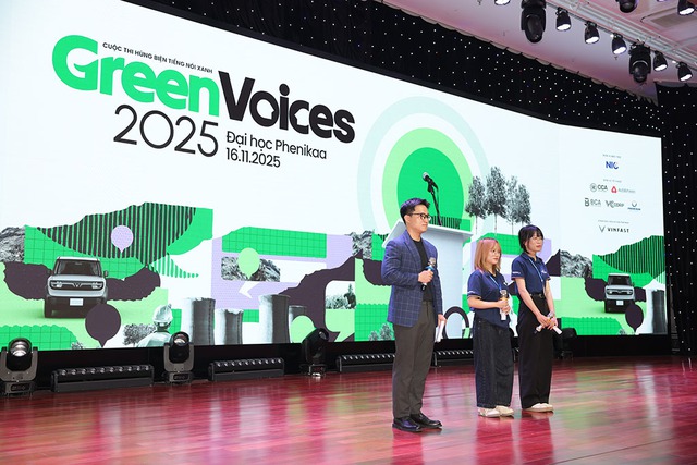 Những tiếng ho, cú chạm điện thoại và chiếc iPhone đời đầu: Cách hai nữ sinh Phenikaa viết nên bài hùng biện viral nhất cuộc thi Green Voices - Ảnh 1.