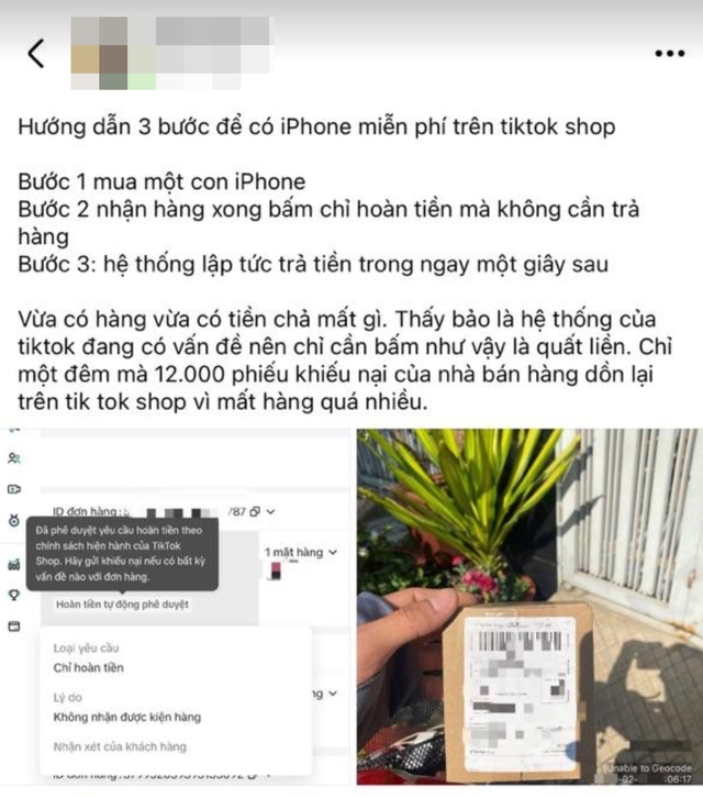 Trên mạng có hướng dẫn mua iPhone không mất tiền trên TikTok Shop, đừng dại mà làm theo- Ảnh 1.