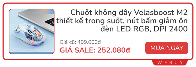 Sale cuối tháng vẫn còn: Chuột trong suốt thương hiệu Việt giảm gần nửa giá, quạt sưởi Xiaomi 310.000đ, TV di động -40%- Ảnh 1.