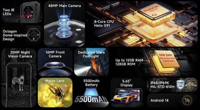 Ra mắt Ulefone Armor X32: Giá 3.4 triệu mà chống bụi/nước, rơi 5000+ lần không vỡ, pin 5500mAh, camera soi đêm, chụp ảnh dưới nước- Ảnh 5. Ra mắt Ulefone Armor X32: Giá 3.4 triệu mà chống bụi/nước, rơi 5000+ lần không vỡ, pin 5500mAh, camera soi đêm, chụp ảnh dưới nước- Ảnh 5.