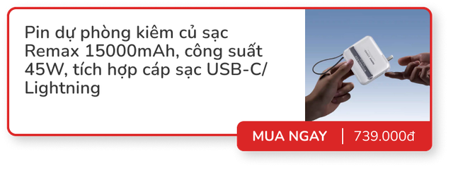 Top pin dự phòng kiêm củ sạc dùng tiện nghi: Nhiều mẫu từ Anker, Baseus, Remax... giảm đến vài chục %- Ảnh 6.
