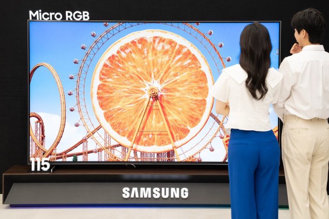 Samsung ra mắt TV Micro RGB 115 inch đầu tiên, giá gần 1 tỷ đồng- Ảnh 1. Samsung ra mắt TV Micro RGB 115 inch đầu tiên, giá gần 1 tỷ đồng- Ảnh 1.