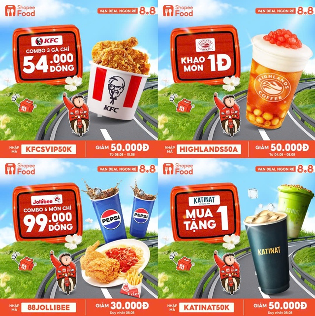 Bung xõa cuối hè với ngàn ưu đãi “liên hoàn” tại ShopeeFood 8.8 Vạn Deal Ngon Rẻ- Ảnh 4. Bung xõa cuối hè với ngàn ưu đãi “liên hoàn” tại ShopeeFood 8.8 Vạn Deal Ngon Rẻ- Ảnh 4.