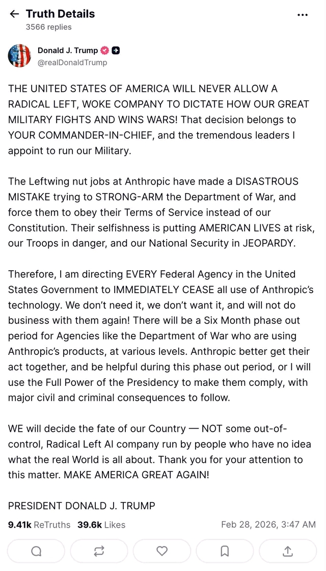 N&oacute;i Kh&ocirc;ng với Lầu Năm G&oacute;c, Anthropic bị tổng thống Trump liệt v&agrave;o danh s&aacute;ch đen an ninh quốc gia &mdash; ngang h&agrave;ng với Huawei - Ảnh 2.