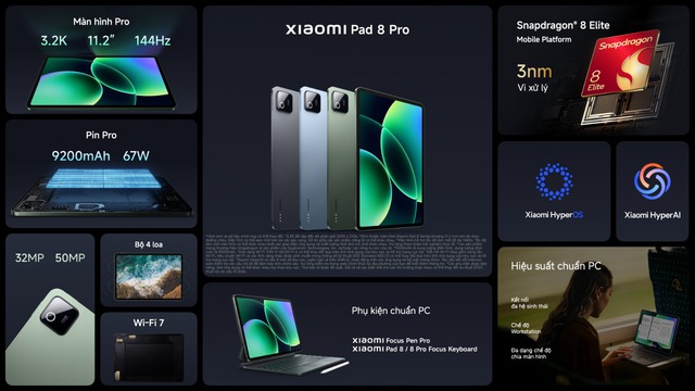 Ra mắt m&aacute;y t&iacute;nh bảng Snapdragon 8 Elite cực mạnh, m&agrave;n h&igrave;nh 3.2K 144Hz, pin 9.200mAh, gi&aacute; rẻ hơn cả iPad Air - Ảnh 4.