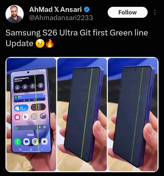 D&acirc;n mạng truyền nhau tấm ảnh S26 Ultra vừa b&aacute;n đ&atilde; d&iacute;nh "sọc m&agrave;n h&igrave;nh", sự thật thế n&agrave;o? - Ảnh 2.