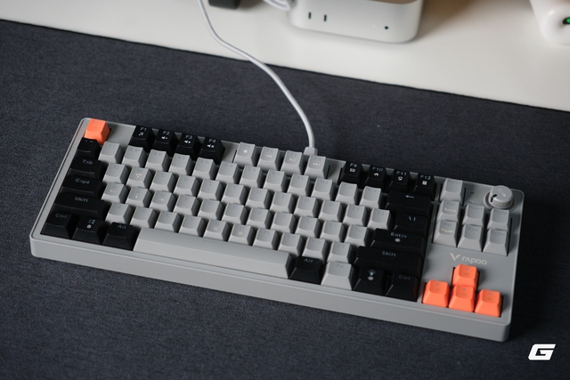 B&agrave;n ph&iacute;m cơ gi&aacute; 590.000 đồng c&oacute; knob xoay v&agrave; LED RGB - Ảnh 1.