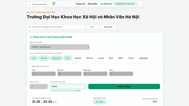 Sinh vi&ecirc;n USSH x&acirc;y dựng hệ thống dự đo&aacute;n điểm chuẩn đại học, đ&atilde; c&oacute; hơn 16.000 người d&ugrave;ng: Kh&ocirc;ng d&ugrave;ng AI giống như kh&ocirc;ng d&ugrave;ng m&aacute;y t&iacute;nh để l&agrave;m to&aacute;n - Ảnh 5.