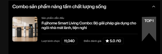 Fujihome vượt LG, Xiaomi, gi&agrave;nh chiến thắng hạng mục "Combo sản phẩm n&acirc;ng tầm chất lượng sống" tại Better List 2026 - Ảnh 1.