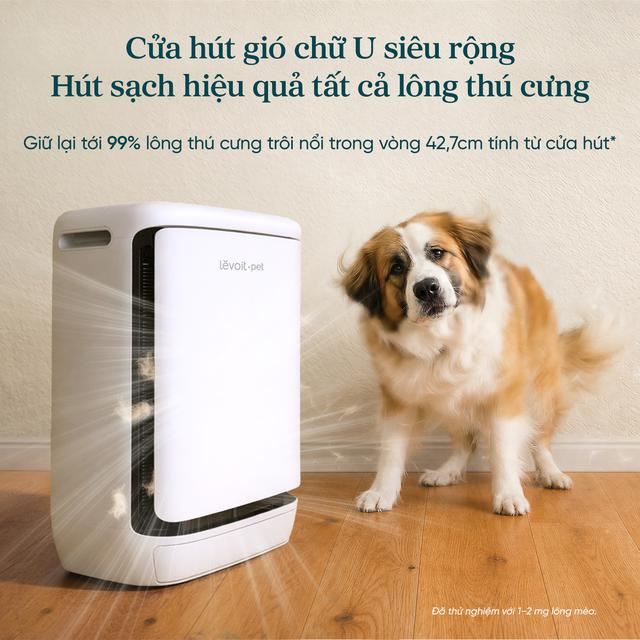 Levoit Vital Pet Pro ra mắt tại Việt Nam: Máy lọc không khí tự “gom” lông thú, xử lý cả mùi hôi - Ảnh 1.