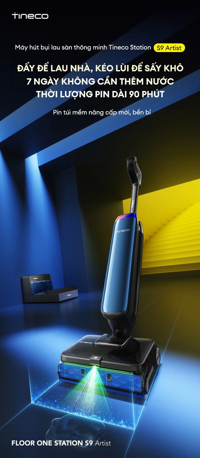 Tineco Floor One Station S9 Artist: Một trạm l&agrave;m sạch cho to&agrave;n bộ quy tr&igrave;nh lau s&agrave;n - Ảnh 1.