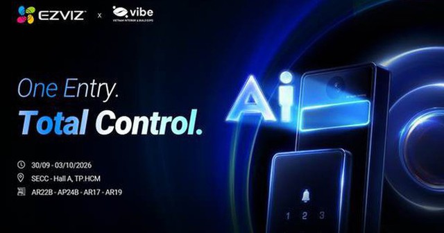 EZVIZ MIRA kết nối khóa cửa, camera tại VIBE 2026 - Ảnh 1.