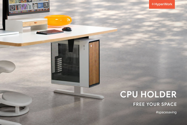 HyperWork ra mắt gi&aacute; treo PC, lắp dưới b&agrave;n hoặc tr&ecirc;n tường, gi&aacute; 519.000 đồng - Ảnh 1.