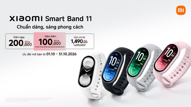 Xiaomi Smart Band 11 ra mắt tại Việt Nam, gi&aacute; từ 1,69 triệu đồng - Ảnh 1.