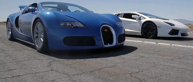 Video] Bugatti Veyron, Lamborghini Aventador, Lexus LFA và McLaren MP4-12C  cùng đua tốc độ