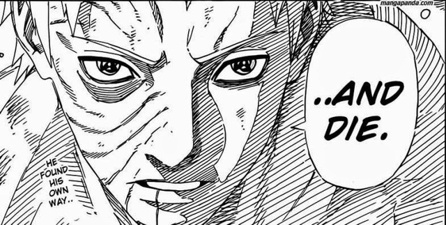 Con mắt Sharingan trái bỗng trở lại sau khi Obito được Naruto chữa trị