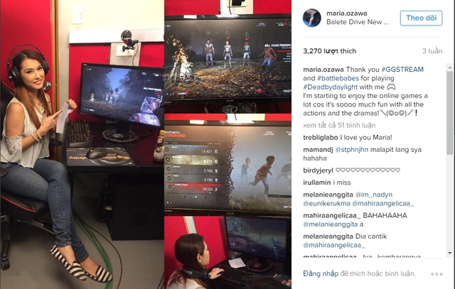 
Maria Ozawa bất ngờ chia sẻ hình ảnh chơi Dead by Daylight trên mạng xã hội Instagram
