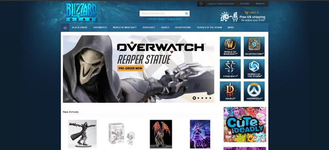 
Cửa hàng đồ lưu niệm online của Blizzard
