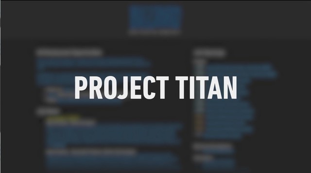 
Project Titan chính thức khởi động
