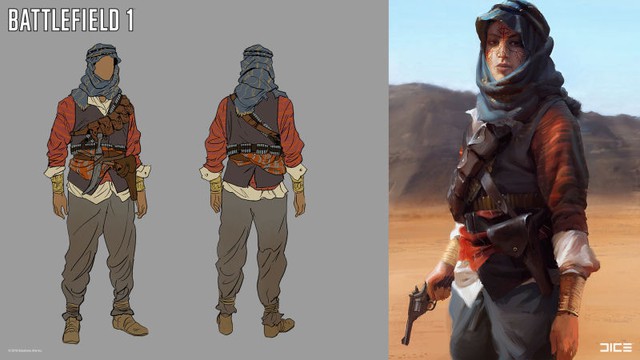 
Zara Ghufran - nhân vật nữ cá tính trong phần chơi chiến dịch của Battlefield 1.
