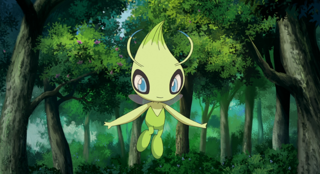 
Celebi có tạo hình dễ thương không kém gì Mew trong anime Pokemon
