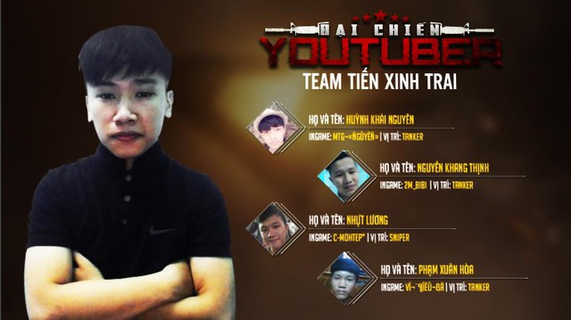 
Danh sách thành viên của team Tiến Xinh Trai đăng ký với BTC
