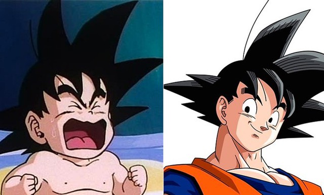 
Kiểu tóc “một màu” của Goku từ lúc nhỏ cho tới khi đã làm ông nội của Pan.
