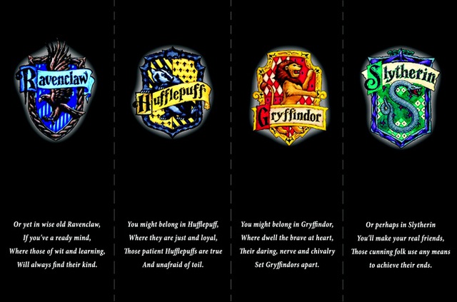 
Bốn nhà chính của trường Hogwarts mà bạn sẽ được phân loại khi mới vào trường
