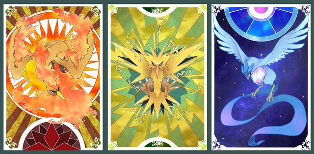 Bộ 3 thần điểu là biểu tượng quyền lực của 3 team Mystic, Valor và Instinct