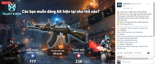 Kêt quả vote hiện tại cho thấy phần đông game thủ vẫn ủng hộ quyết định Nerf AK-47 của NPH