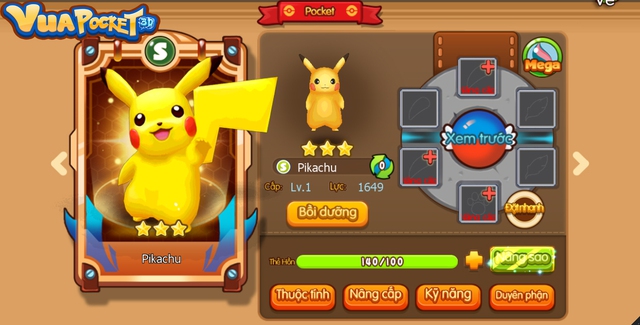 Pikachu đã xuất hiện trong Vua Pocket 3D rồi, bạn đã sở hữu chưa?