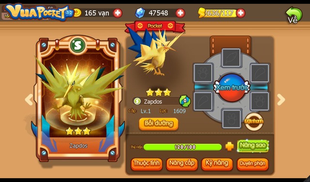 Pokemon Zapdos, biểu trưng cho Team Instinct trong Pokemon GO