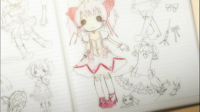 
Kaname Madoka trong Madoka Magica vẽ cũng đẹp đấy chứ.
