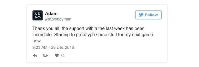 
Thông báo của Koolboyman trên Twitter.
