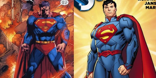 
Trang phục Superman New 52 bên phải tạo cảm giác hiện đại
