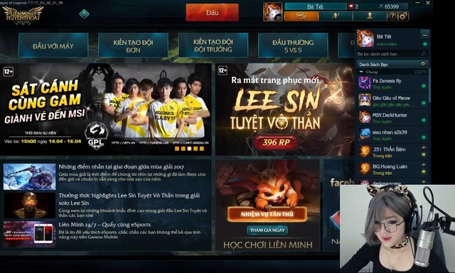 
Bít Tết thường livestream Liên Minh Huyền Thoại
