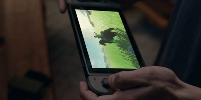 
Tay cầm máy chơi game Nintendo Switch, có thể dùng cảm ứng như di động
