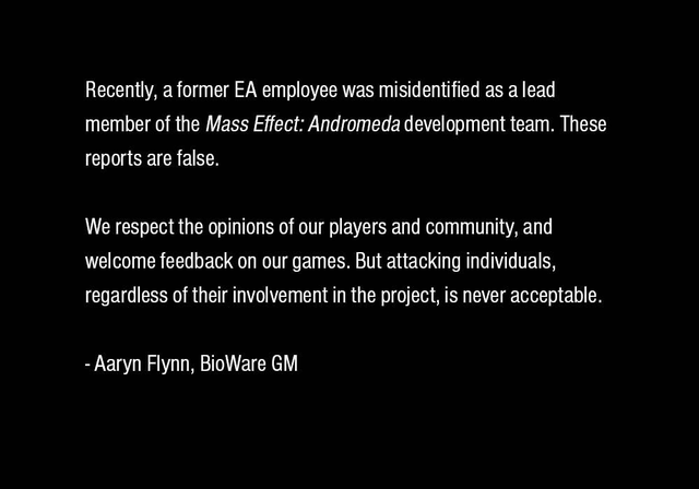 
BioWare lến án mạnh mẽ những vụ sỉ nhục online nhằm vào nhân viên của họ.
