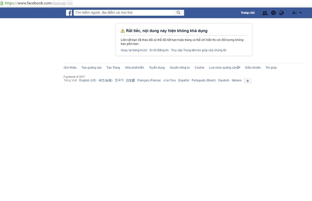 
Hiện tại, C. đã phải khóa tài khoản Facebook cá nhân do bị nhiều người report
