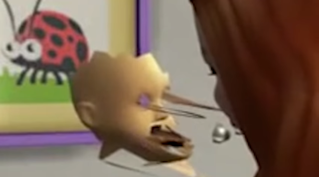 
Bug hình ảnh rợn người trong The Sims 4 khiến cho mắt mũi mồm miệng của em bé rơi hết ra ngoài.
