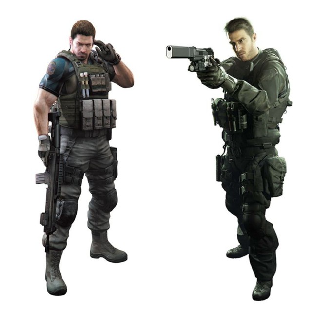 
Chris Redfield trong Resident Evil 6 (trái) và Resident Evil 7 (phải).
