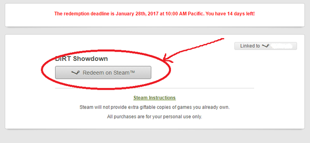 
Bấm vào ô Redeem on Steam để hiển thị key game.

