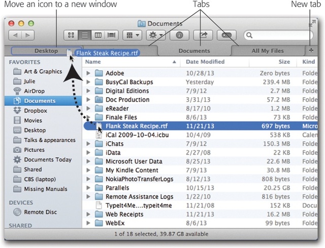 



Tính năng tab mở rộng của MacOS Finder
