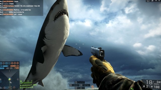 
Cá mập khổng lồ cũng từng xuất hiện trong Battlefield 4.
