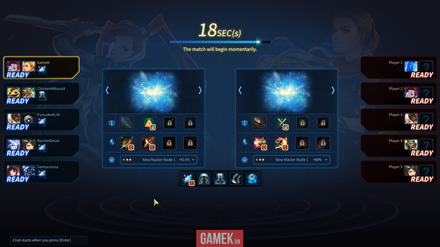 
Chế độ thi đấu 5vs5 trong Master x Master
