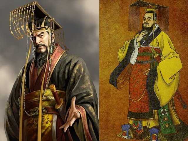 Tần Thủy Hoàng trong tranh cổ và hình ảnh được tái hiện trong game online