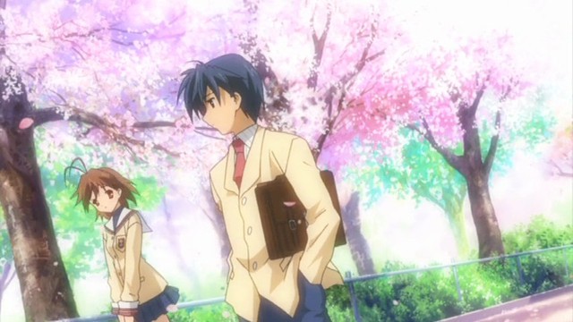 
Dưới tán hoa anh đào, cặp đôi Tomoya và Tomoyo đã trao nhau những lời yêu thương.
