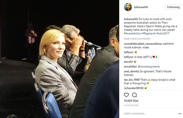 Taika thường xuyên trêu chọc các diễn viên trên phim, như gọi Cate Blanchett là Naomi Watts