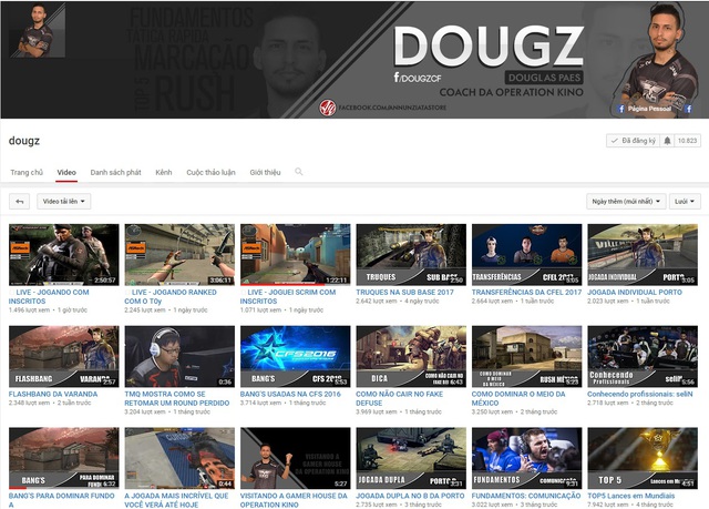 
Kênh Youtube của Dougz – game thủ chuyên nghiệp đến từ Nam Mỹ
